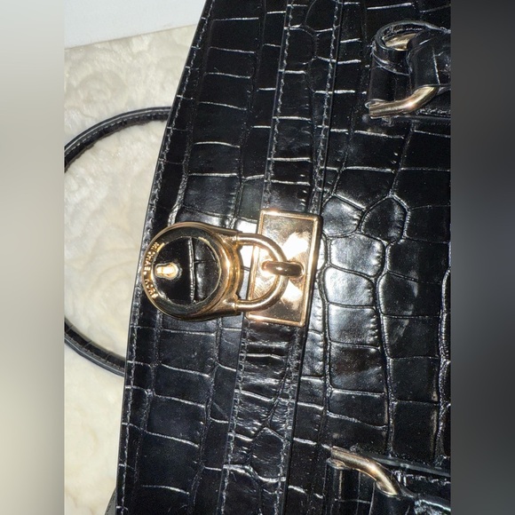Michael Kors Hamilton Crocodile-Embossed Satchel - Picture 11 of 12